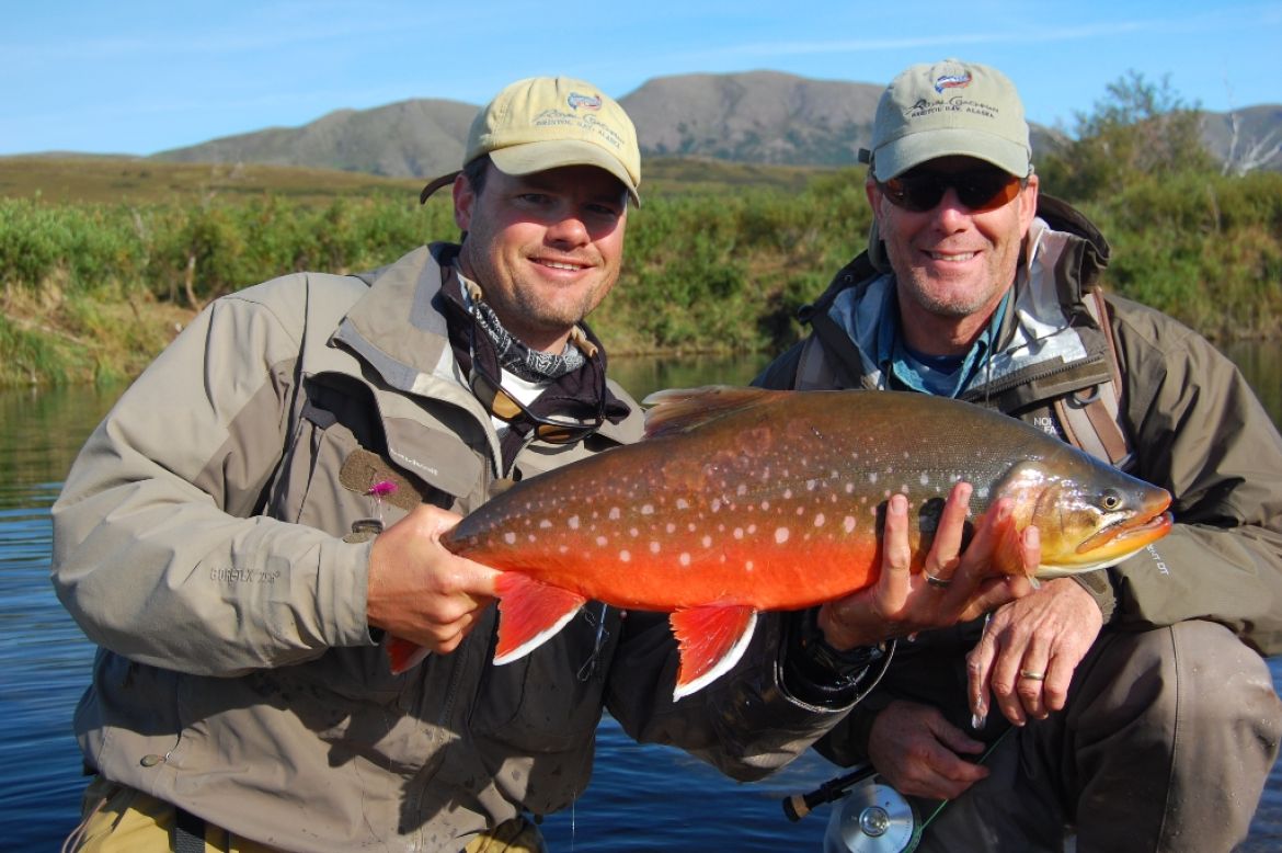 Arctic char fishing in remote wilderness alaska